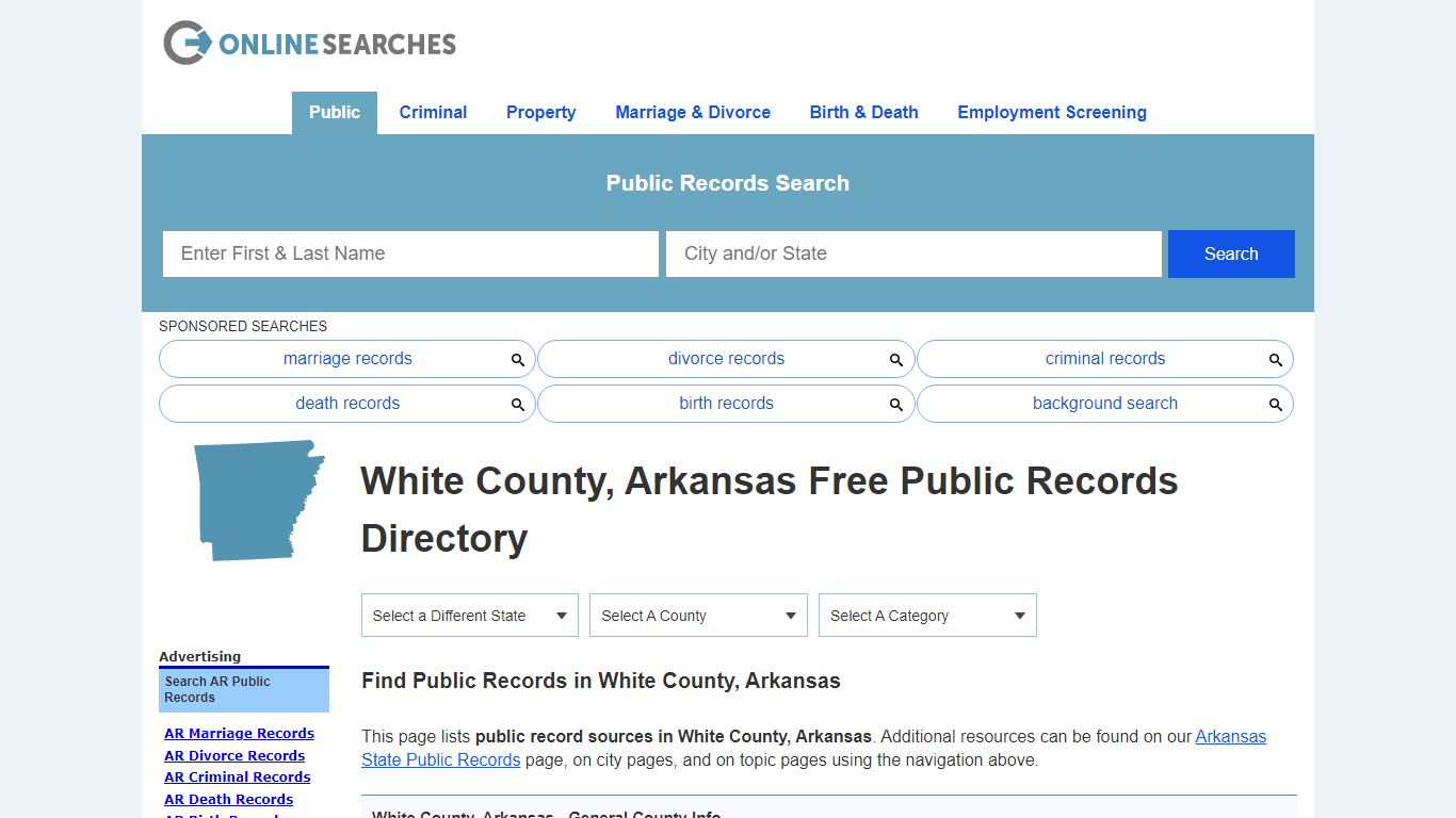 White County, Arkansas Free Public Records Directory