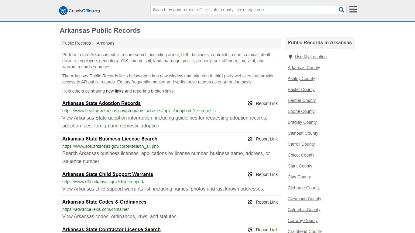 Public Records - Arkansas (Business, Criminal, GIS, Property & Vital ...